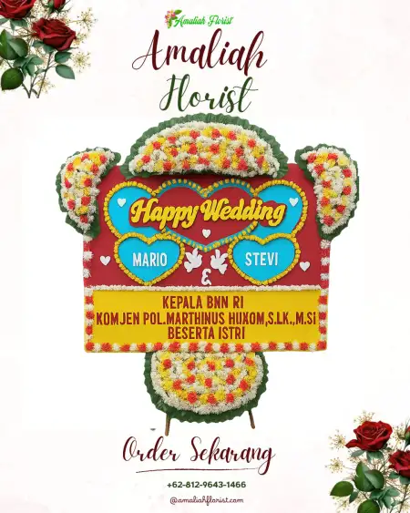 Papan Bunga Pernikahan Karang Suraga